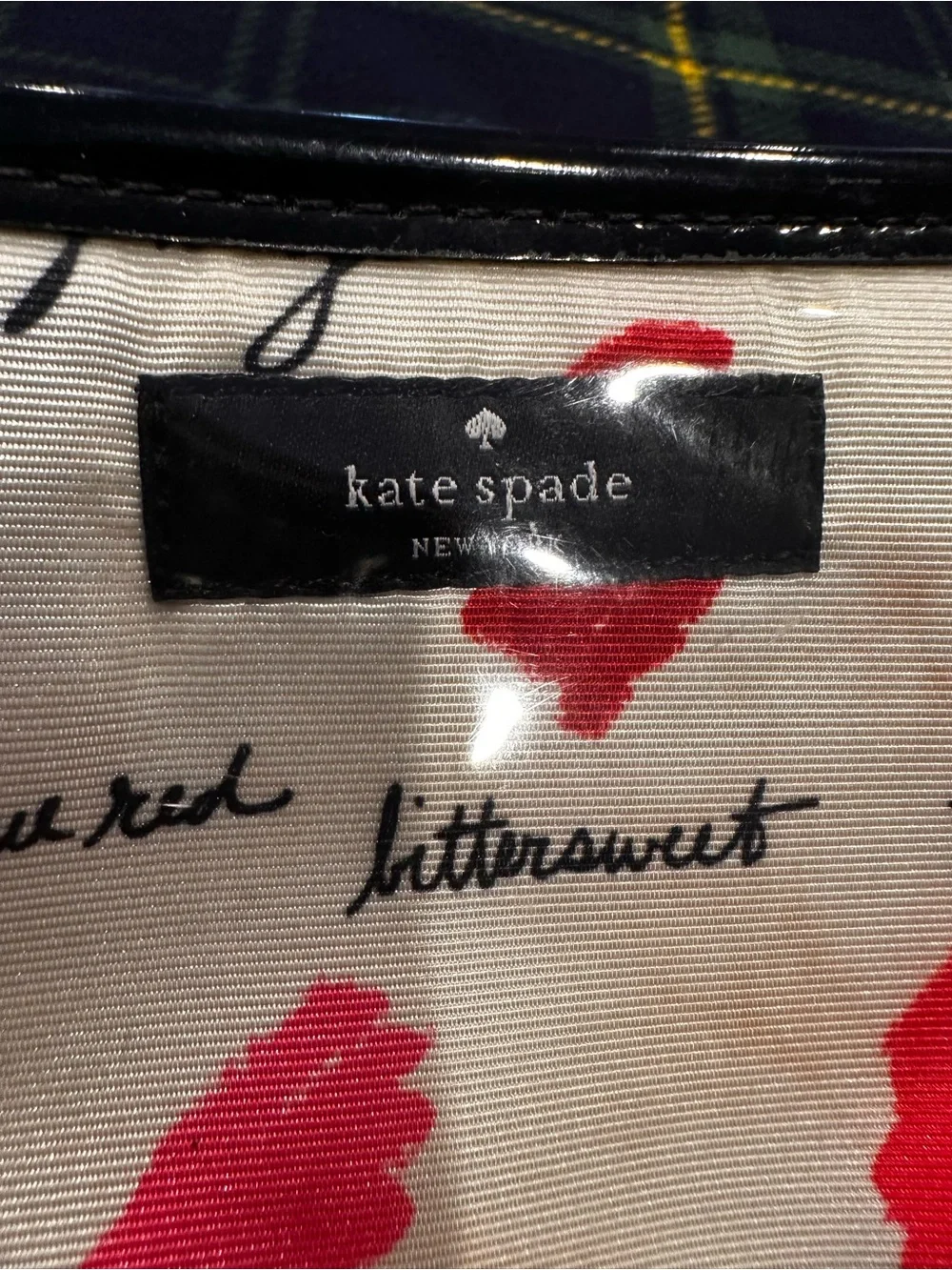 kate spade Lip Print Cosmetic Pouch - Pink & Red